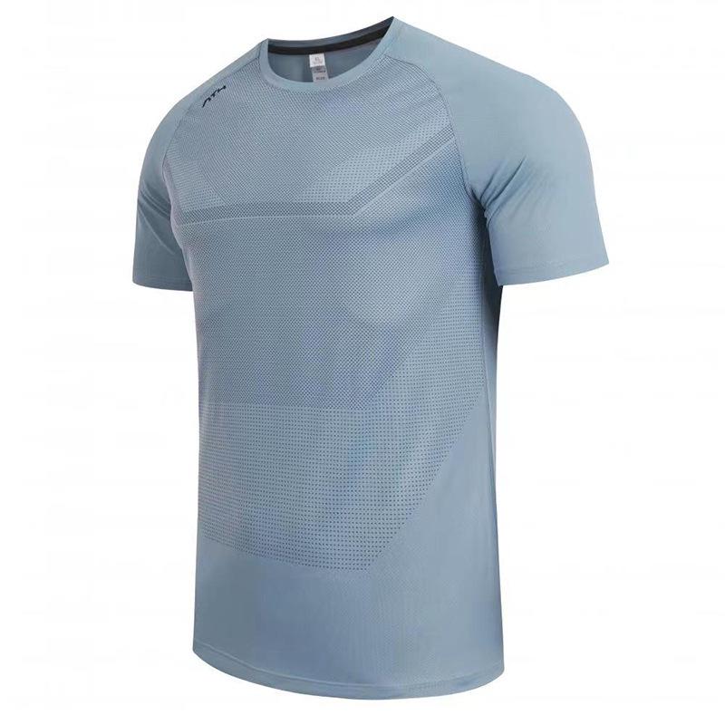 Men's 2024 Summer Quick-Dry Short Sleeve Sports Top - Round Neck, Loose Fit, Casual Fitness Running Tee