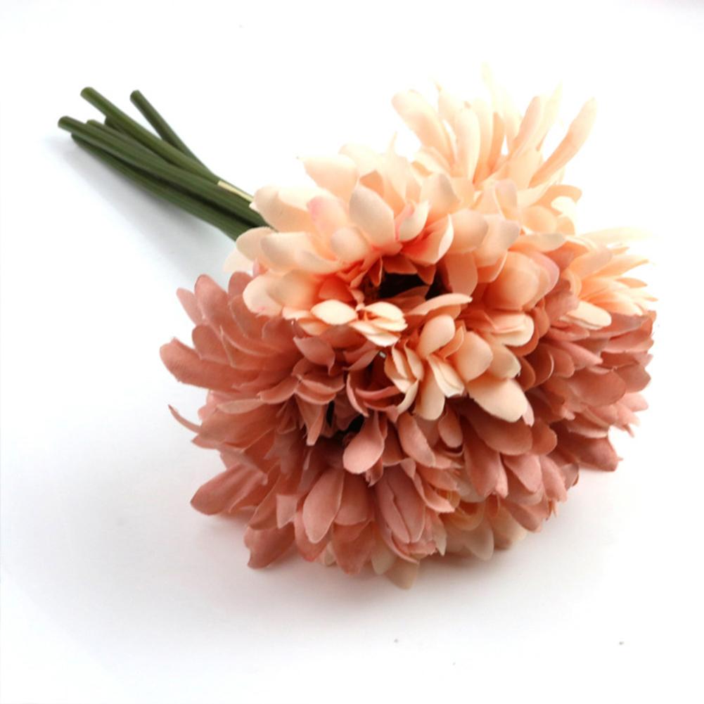 6pcs/bundle Artificial Flowers Diy Gerbera Simulation Bouquet Home Wedding Decor Accessories