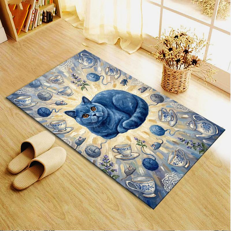 2025 New Cute kitten Carpet Rug for Living Room Bedroom Home Sofa Decoration,Kids play Non-slip Floor Mat