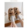 Cartoon Angry Dog Cotton Dragging Home Cotton Slippers Women's Plush Cotton Slippers Men's Warm Shoes Baotou Dragging Women
