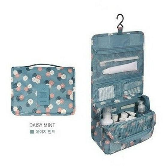 Large Portable Oxford Cloth Foldable Toiletry Bag with Hook for Travel and Business