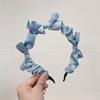Korean version ins summer bow headband solid color sweet fabric headband wearing versatile hair accessories for women