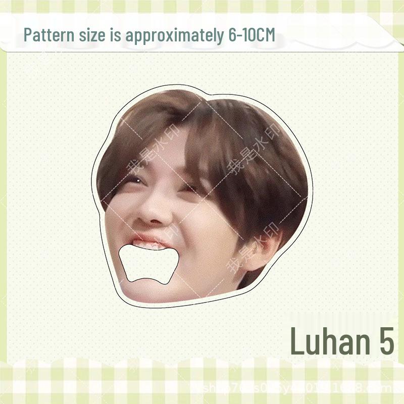 Luhan Acrylic Star Big Head Magnetic Bottle Opener Refrigerator Magnet Gift.