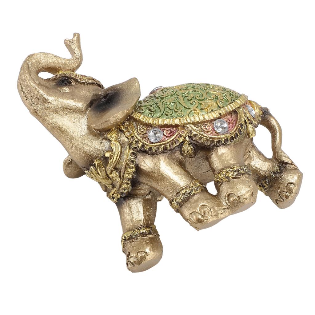 Elephant Statue Wealth Lucky Feng Shui Elephant Figurine Home Decor House Warming Present TV