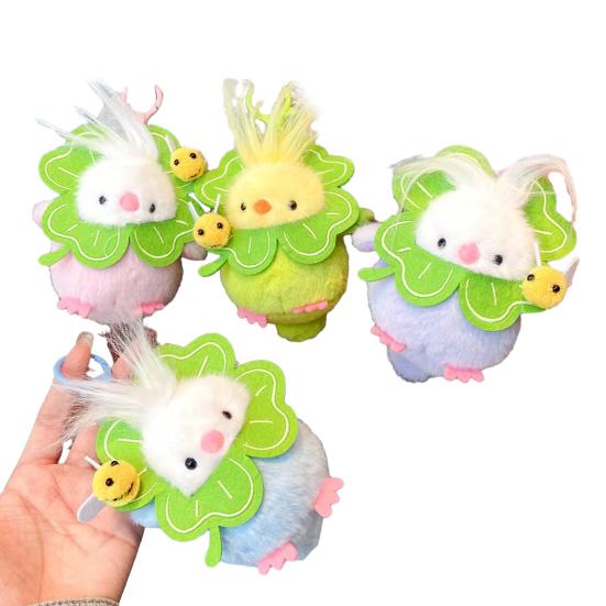 Doll Pendant Keychain Cartoon Style Long Hair Birds Shape Keyring Lightweight Key Holder Backpacks Cars Accessories