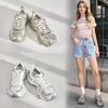 Suction film bottom dad shoes 2026 spring thick sole outdoor running shoes super cool sports shoes