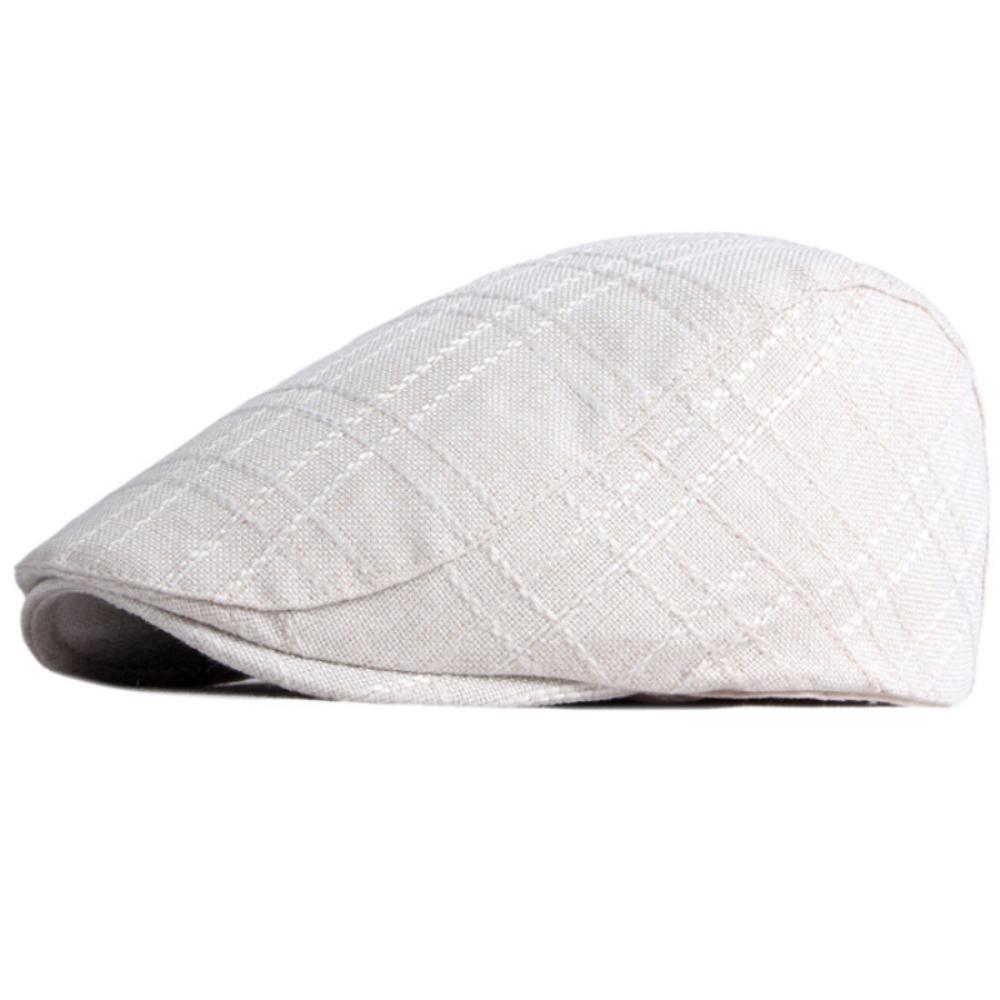 HT4786 Berets Spring Summer Linen Beret Hat Artist Painter Cap for Men Women Retro Ivy Flat Cap Male Female Adjustable Beret Cap