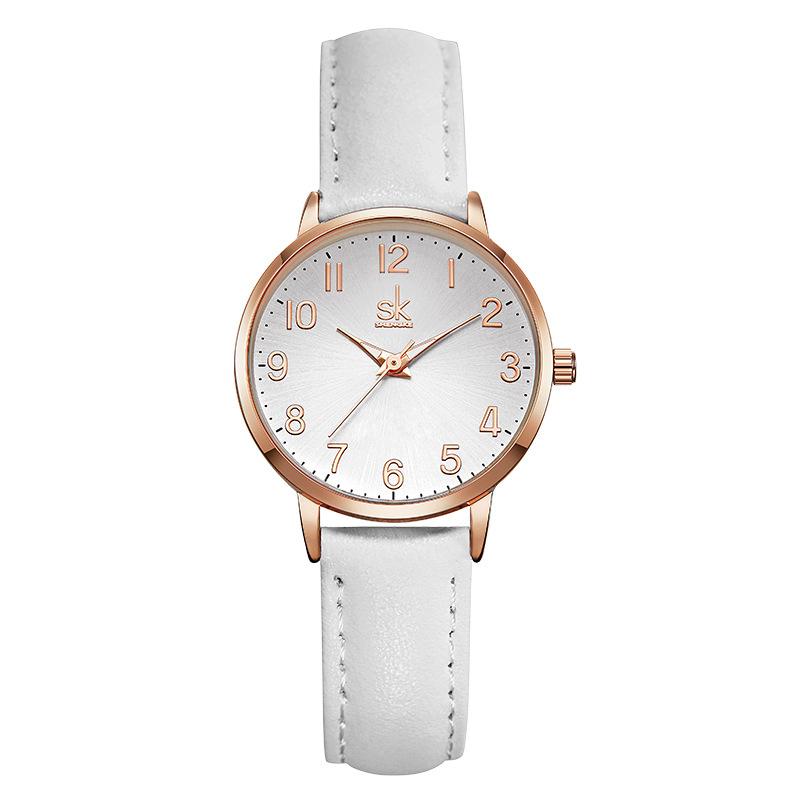 Watch Female Student Belt Exam Watch Mute Watch Time Waterproof Quartz Watch Ladies Watch 9005