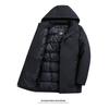 Winter Solid Color Hooded Men's Cotton Jacket New Thick Warm Detachable Hat Cotton Jacket Versatile