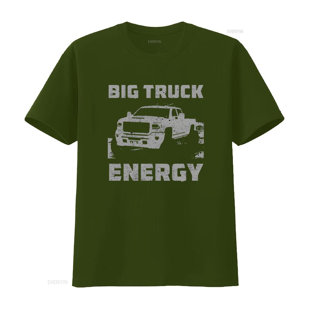 Big Truck Energy Lifted Trucks T Shirt Vintage Washed Stretched Unisex Casual Slightly Top For Everyday Wear Versatile