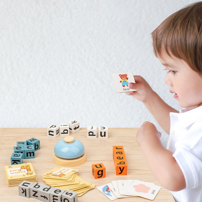 Wooden Spell Word Toys Letter Cognitive Challenge Memory English Word Game Early Learning Educational Toys For Children