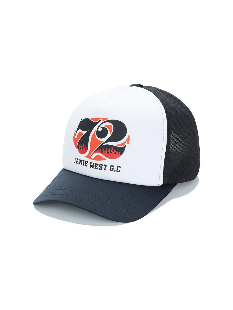 Jeimiweseuteu No.72 Retro Mesh Cap (White)