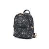 MLB Vintage Floral NY Yankees Large Logo Faux Leather Mini Backpack Women Backpacks Black 7ABKMD23N-50BKS