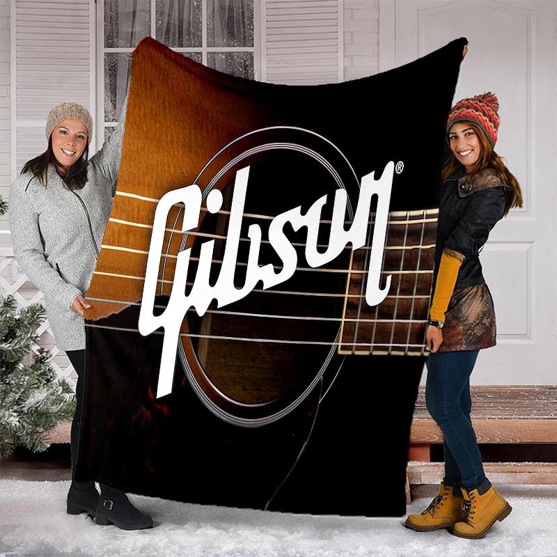 Guitar Print Blanket Soft Comfortable All Seasons Suitable Sofa Office Nap Travel Birthday Gift Christmas Present