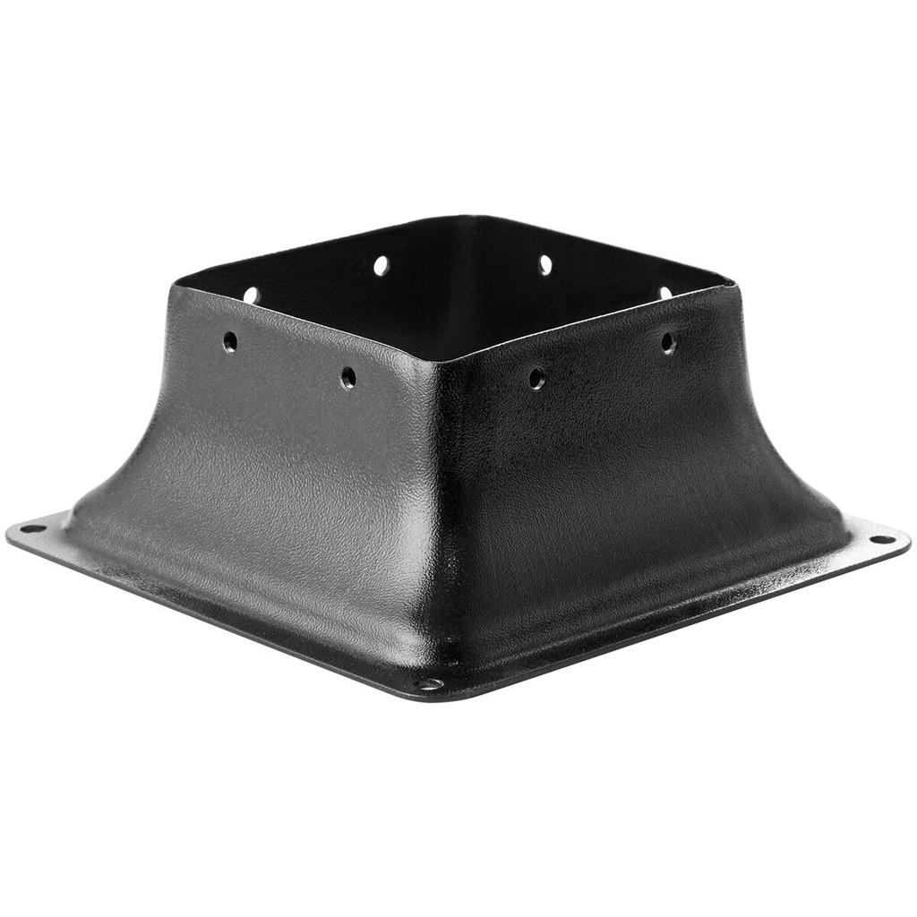 101.6x101.6mm Post Base 4Pcs, Internal 91x91mm Heavy Duty Powder-Coated Steel Post Bracket Fit for Standard Wood Post Anchor, Decking Post Base for