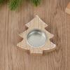Christmas Wooden Candle Holder Snowflake Xmas Tree Candlestick 2025 Christmas Home Table Decorations Ornament New Year Gift