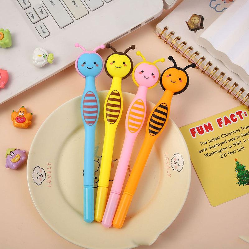 Creative Cartoon Bee Neutral Water-Based Signature Pen - Cute Design for Students