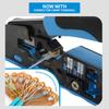 RJ45 Crimp Tool Pass Through Plugs Ethernet Crimping Pliers for Cat7 Cat6 Cat5e RJ45 Connectors Multifunctional Crimper