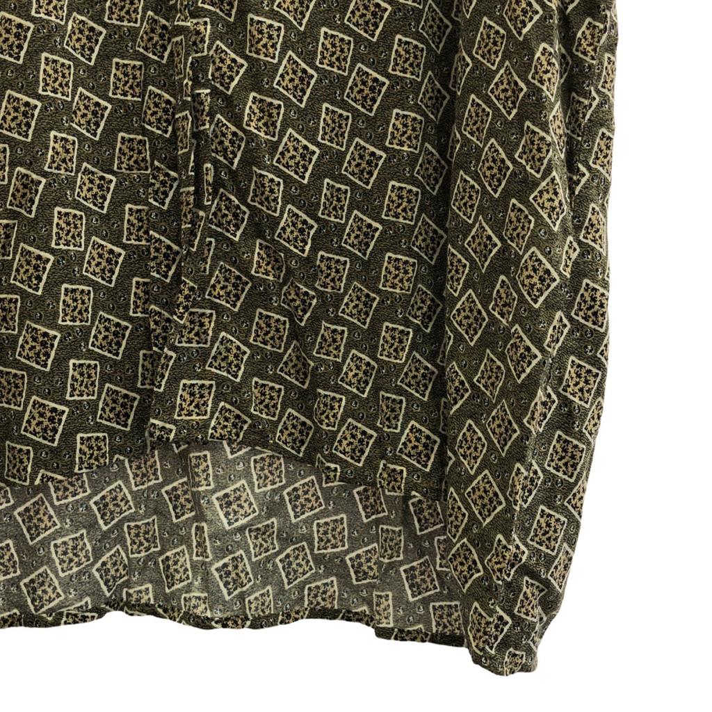 HONORS 90s 00s Old Overall handle Short sleeve Open color shirt L Khaki Men's Used