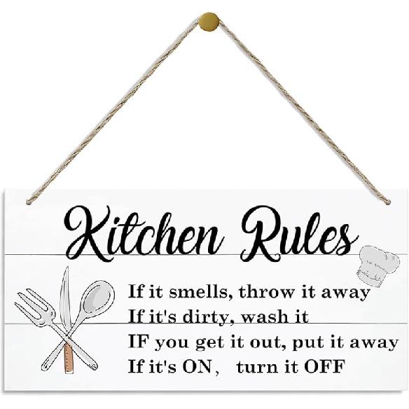 Kitchen Decor Signs, Decorative Wood Hanging Wood Plaque, Farmhouse Kitchen Decorations, Kitchen Art Wall Decor, Rustic Home Wall Decor, New House