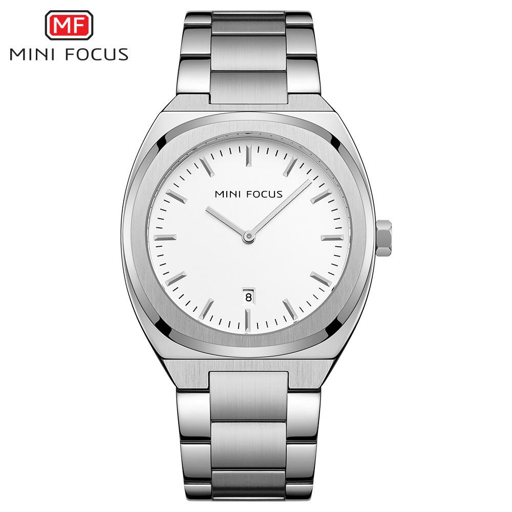 Mode Herrenuhr Japanisches Uhrwerk Kalender Doppelkreis Wasserdicht Stahlgürtel Herrenuhr