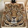 1PC Animals Print Flannel Blanket, High Quality Comfortable for All Seasons, Home Decor, Warmth and Comfort, Perfect for Christmas Gifts