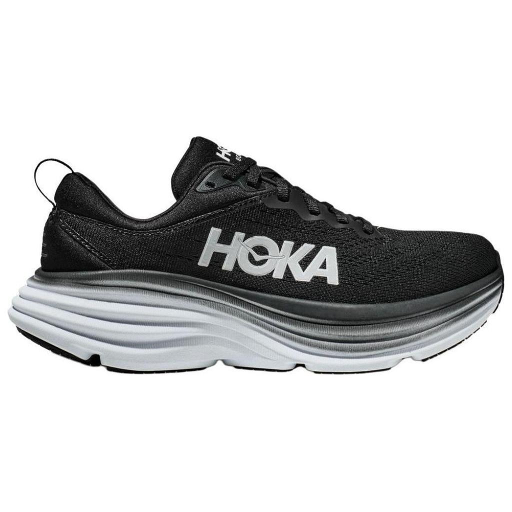 Hoka One One Bondi 8 Extra Wide Comfortable Versatile Slip Resistant Durable Low Top Casual Running Shoes Men sneaker Black White 1127955-BWHT
