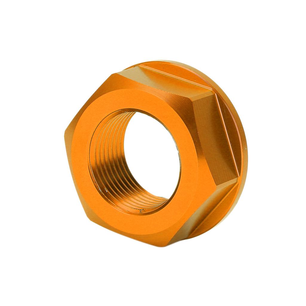 Motorcycle Rear Wheel Axle Nut M20xP1.5 Aluminum Replacement for Yamaha YZ125 YZ250 1999‑2021Yellow