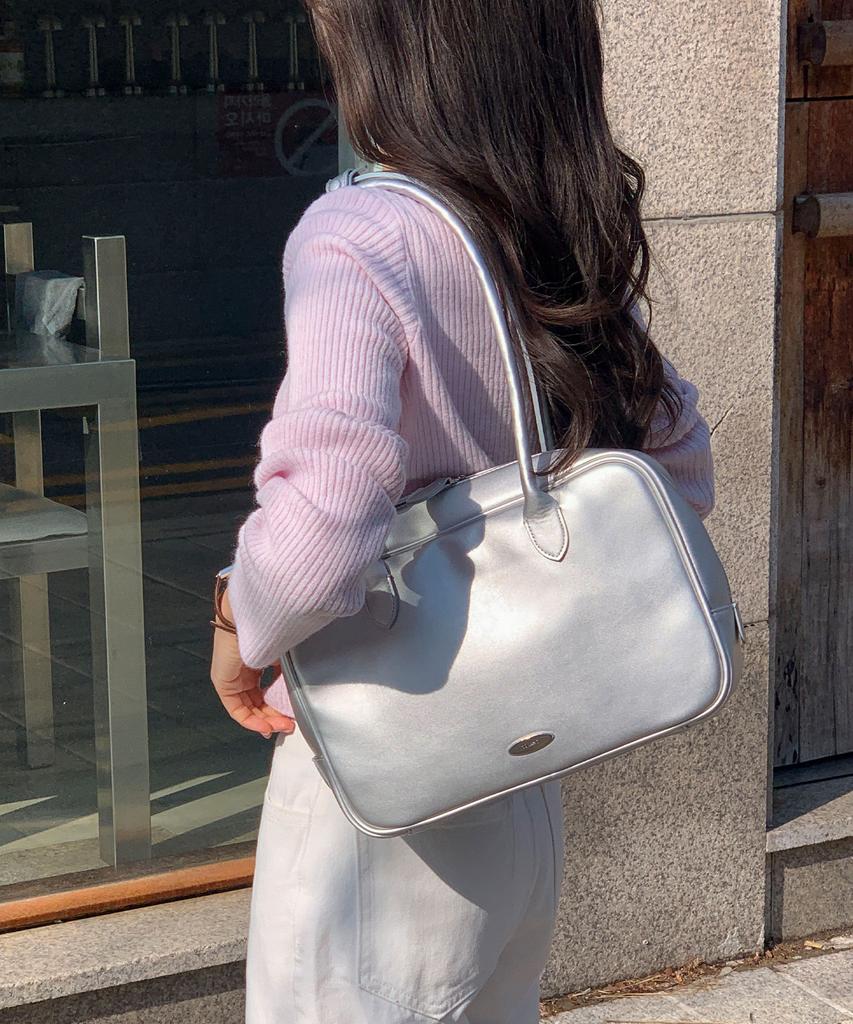 Tooamo Mellow Classic Shoulder Bag Silver