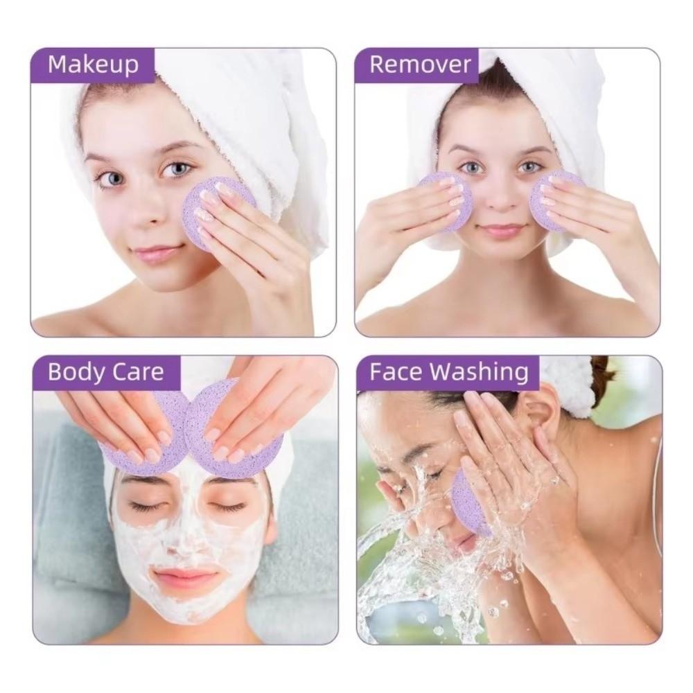 12PCS/Set Facial Clean Pad Cosmetic Puff Skin Care Facial Clean Washing Sponges  Women