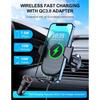 Wireless Car Charger Mount, Max 15W Fast Charging Car Phone Holder Charger, Phone Mount for Car Air Vent Compatible with iPhone 16 15 14 13 12 11 Pro