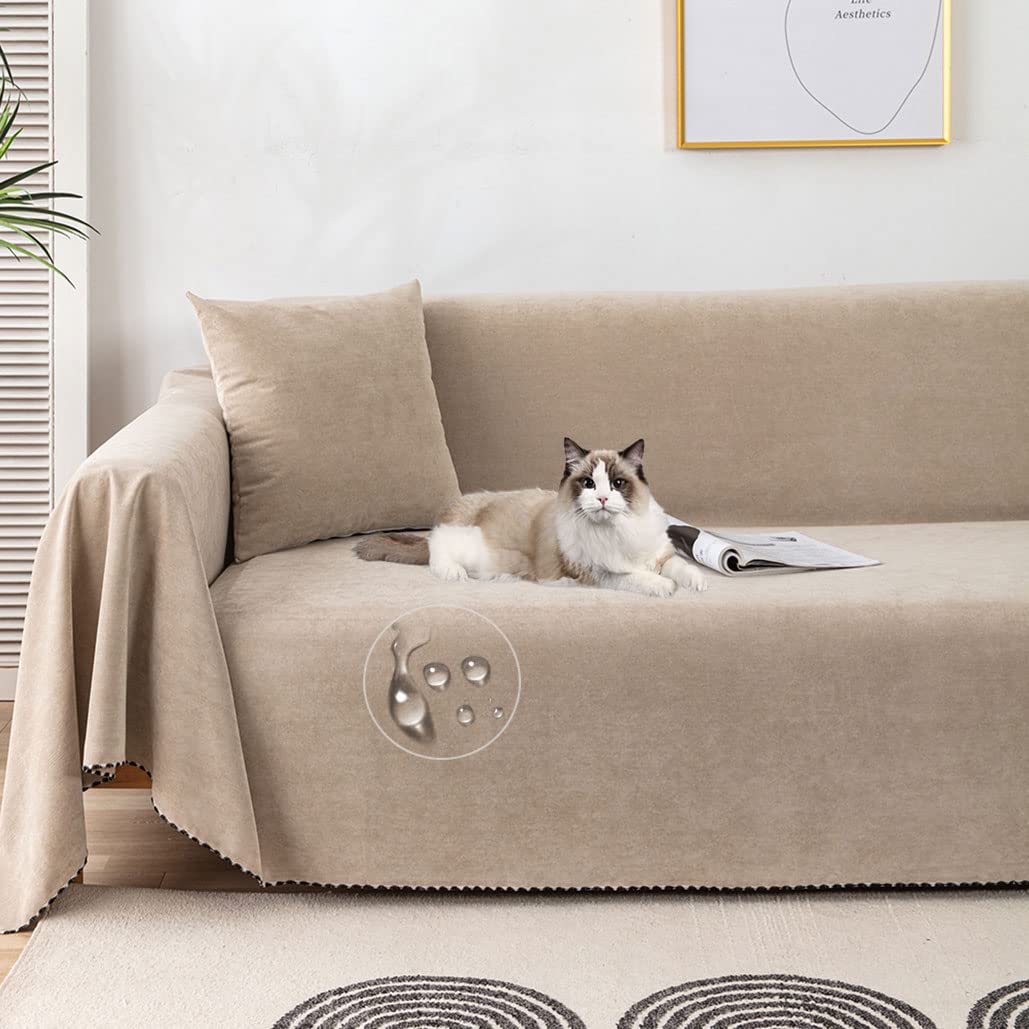 

Водонепроницаемый чехол для дивана для собак и подходит для защищает собак и кошек от царапин и собачий и кошачий однотонный диван подходит для всех хаки YKFN кошек, хаки