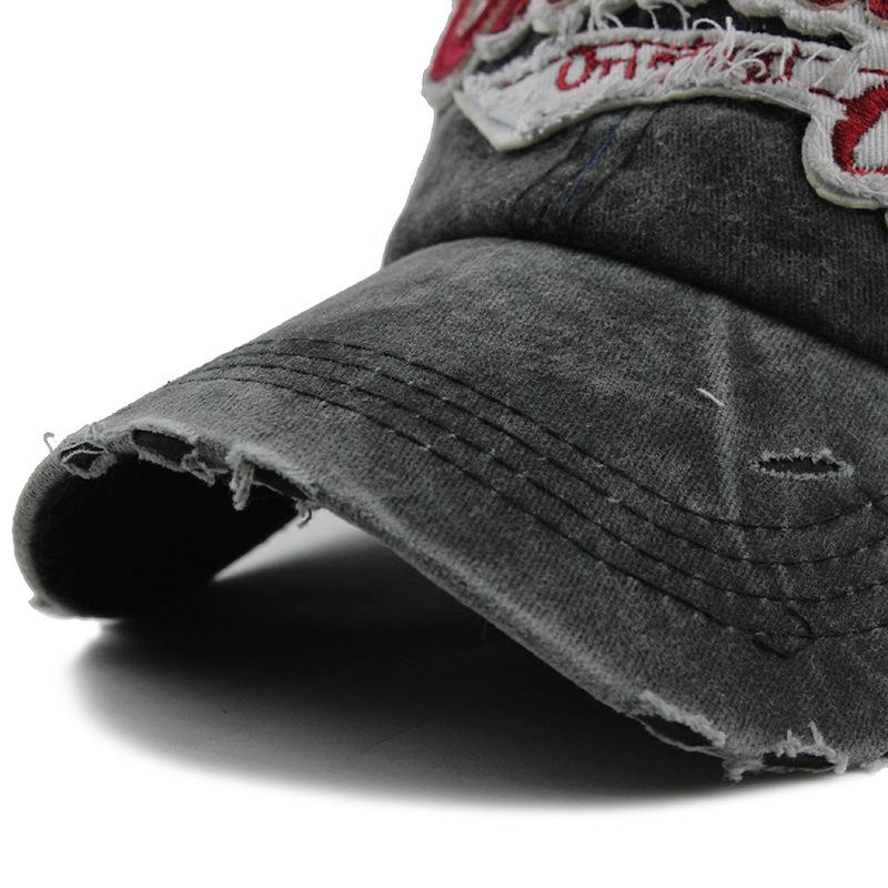 Men's and women's embroidered baseball caps, holes and old visors, casual European and American wide-brimmed hats, peaked caps, European and American