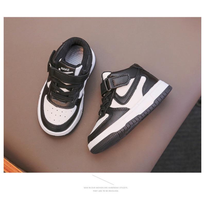 Children's Mid-Top Sneakers, Boys' Classic Casual Shoes, Girls' Mid-Top White Sneakers, Baby Shoes.
