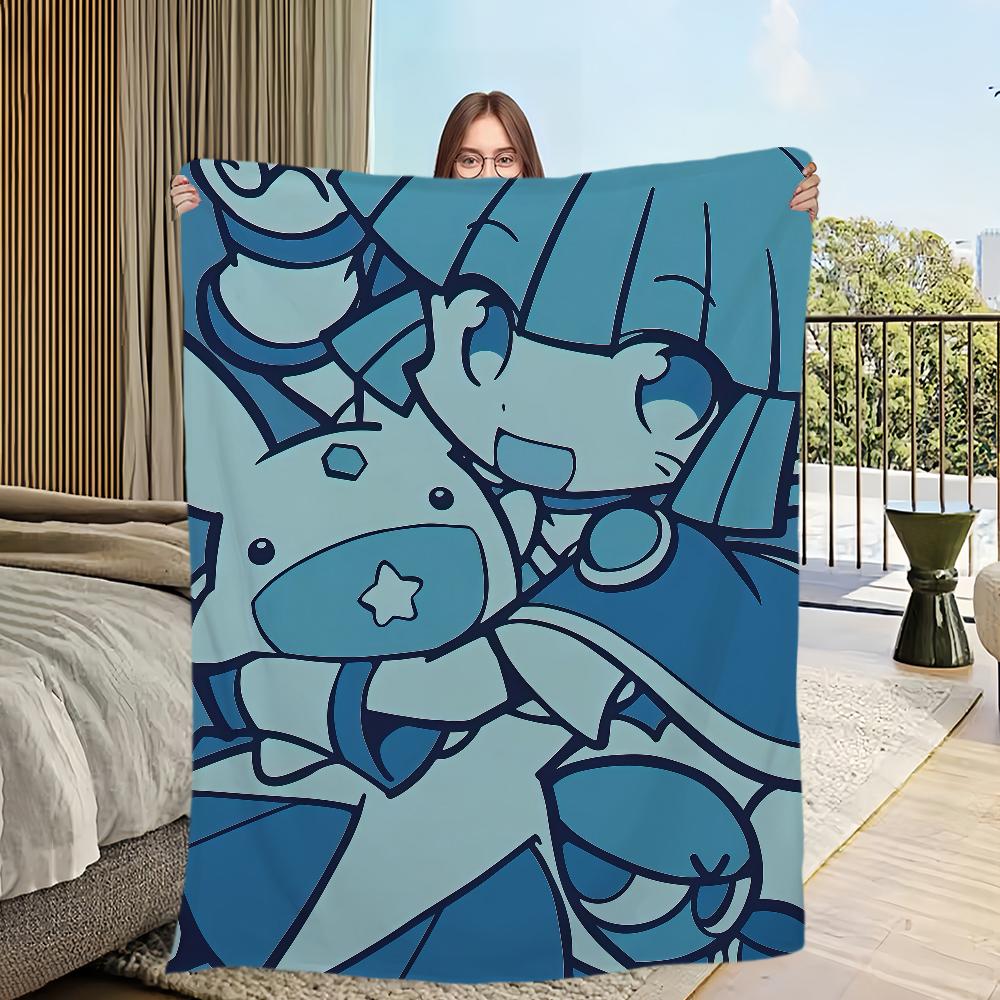 Game P-Puyo P-Puyo Blanket Flannel Warm Comfort Soft Plush Blanket For Picnic Beds Sofas Homes And Bedrooms