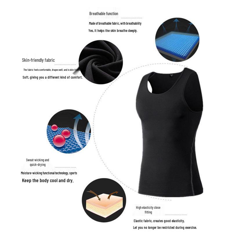 Men's Quick-Dry Sleeveless Training Tank Top for Sports, Basketball, and Running