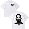 Rapper Roa Tour 2026 Vintage Print Tshirt Men Women Hiphop Punk Tshirt Summer Cotton Loose Casual Fashion Tshirts Streetwear
