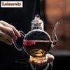 500ml High Borosilicate Glass Antique Boiling Water Kettle Large Capacity Tea Maker Pot Yellow Rice Wine Kettle Tea Ceremony
