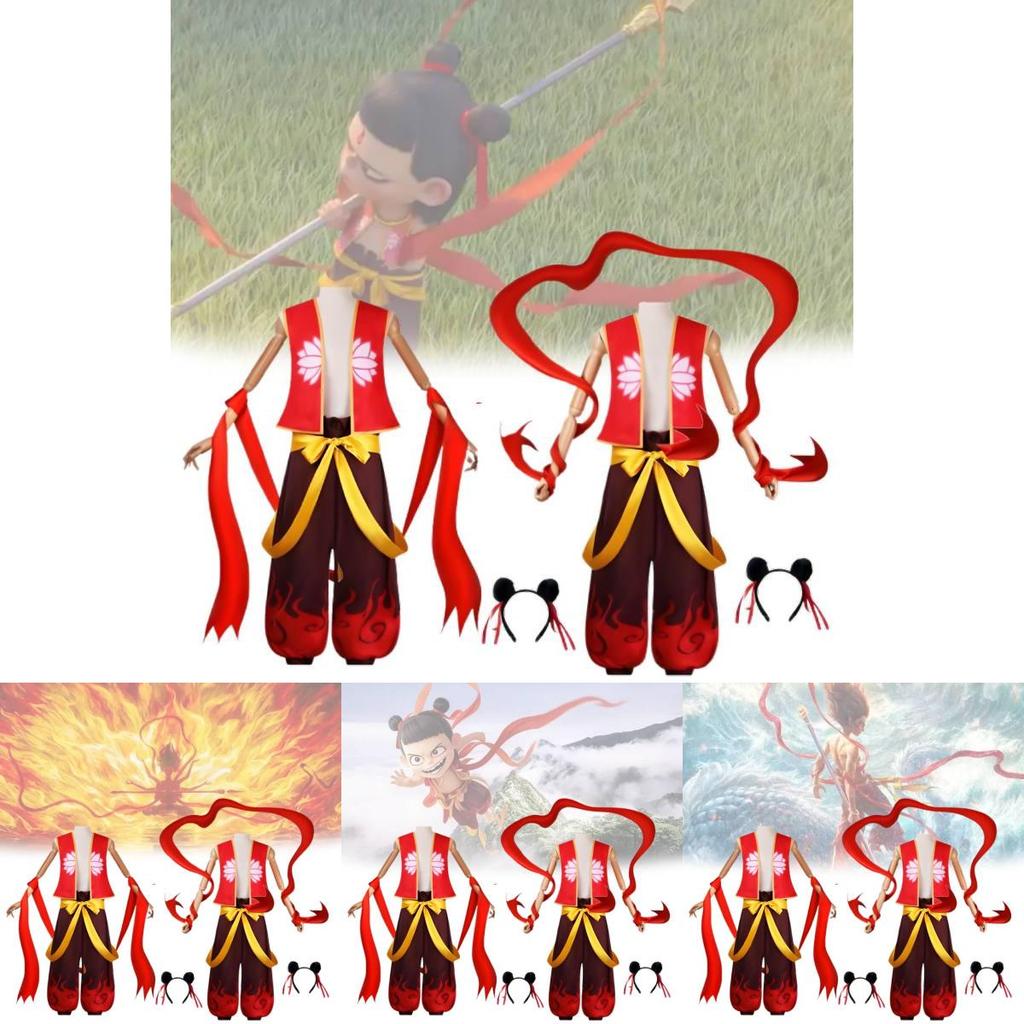 Ne Zha 2 Cosplay Costume Stylish Red Outfit For Kids And Adults Perfect For Role Play Events