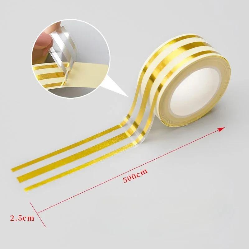 Beautiful Seam Wall Gap Decoration Self-adhesive Waterproof and Wear-resistant Living Room Floor Tiles Floor Tiles Gilded Lines