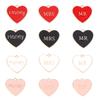 5pcs Alloy Heart Enamel Charms Colorful Romantic Letter Charms Pendant For Valentine's Day DIY Jewelry Making Necklace Bracelets