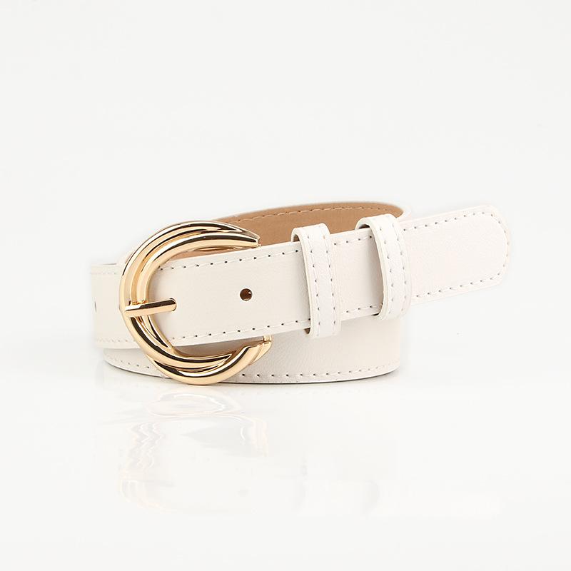 Women'S Belt Fashion Alloy Belt Simple Personalized Decorative Dress Jeans Belt