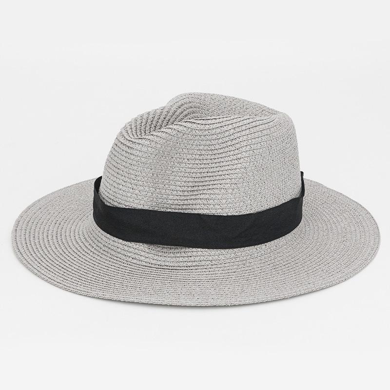 Hot-selling British Beach Hat Straw Hat Foldable Brim Top Hat Women's Vacation Sun Hat Breathable Sunscreen Hat