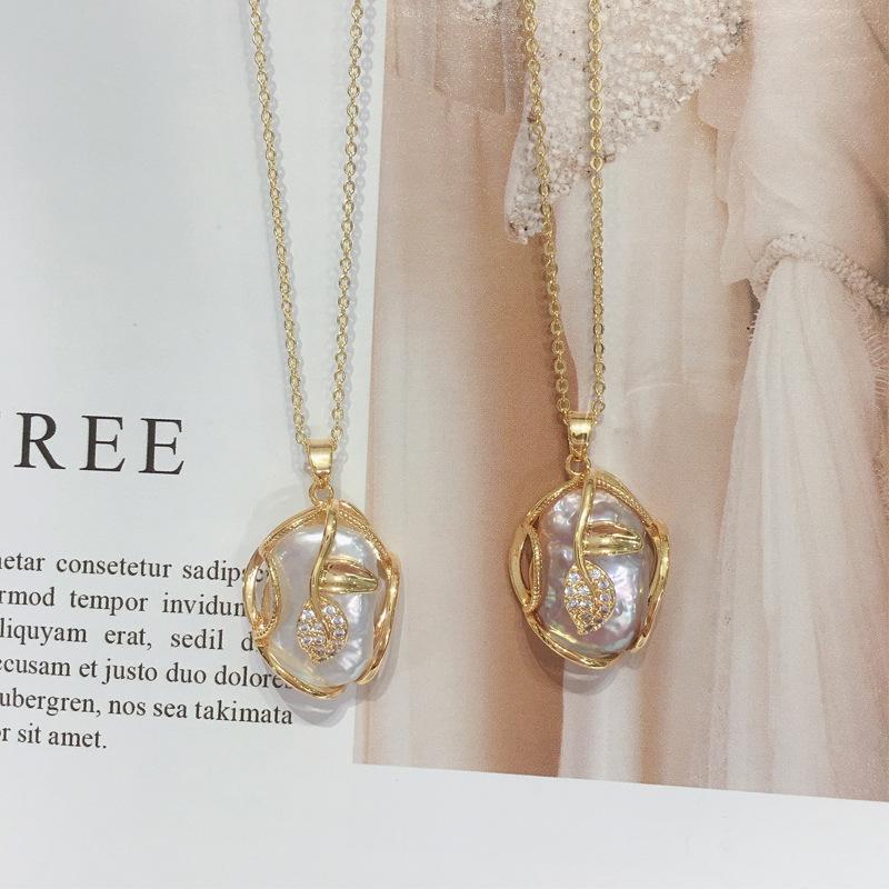 Natural Freshwater Pearl Baroque Pearl Pendant New Necklace