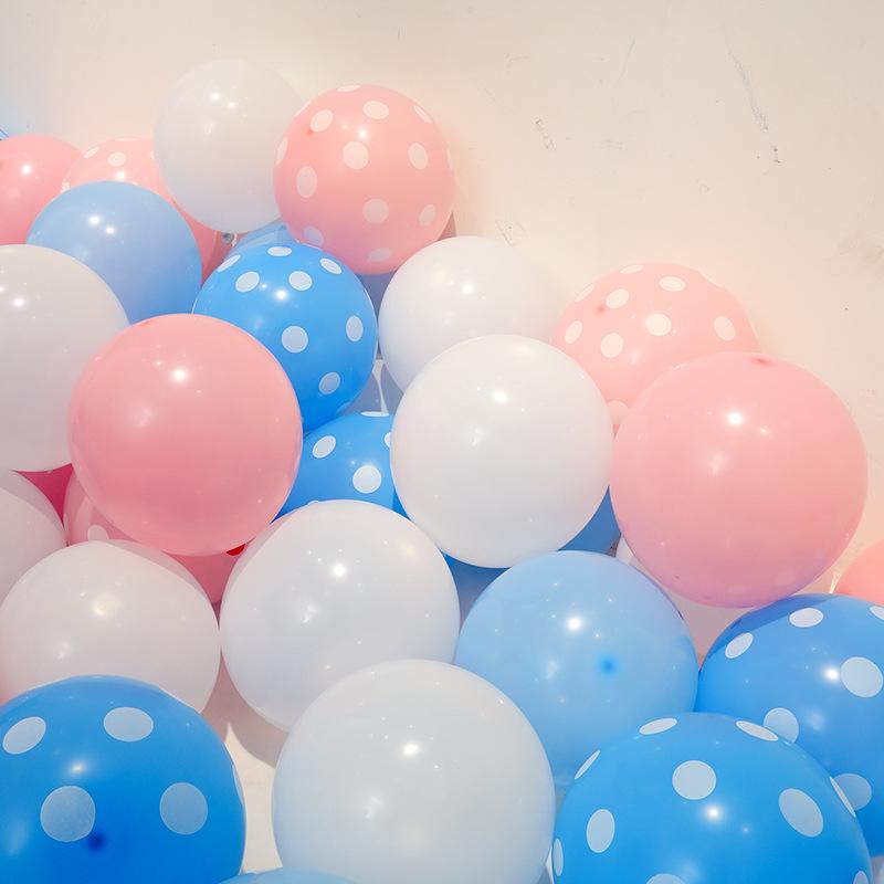 Children's Day Polka Dot First Birthday Decoration: Smiley Face 4D Round Balloon Set with Colorful Balloons