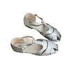 Sommer 2025 neue Retro-Rundkopf-Hohl-Sandalen Damen Wort mit hohlem literarischem und künstlerischem Stil vielseitige Taschenkopf-Sandalen