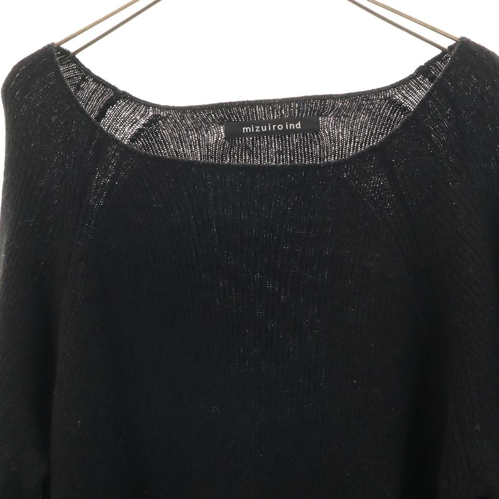 Mizuiro Ind Long Sleeve Knit Mini Dress Black Women Used