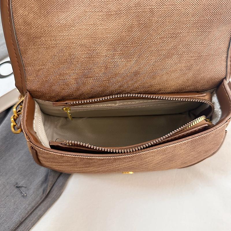 Genți de umăr pentru femei, cu design retro, geantă de mesager Tendință 2024, toamnă iarnă, cu buzunar pătrat, o geantă maro, ocazională, pentru femei