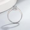 Popular Japanese & Korean Women's Moissanite Square Eternal Micro-Pave Open-Ended Ring