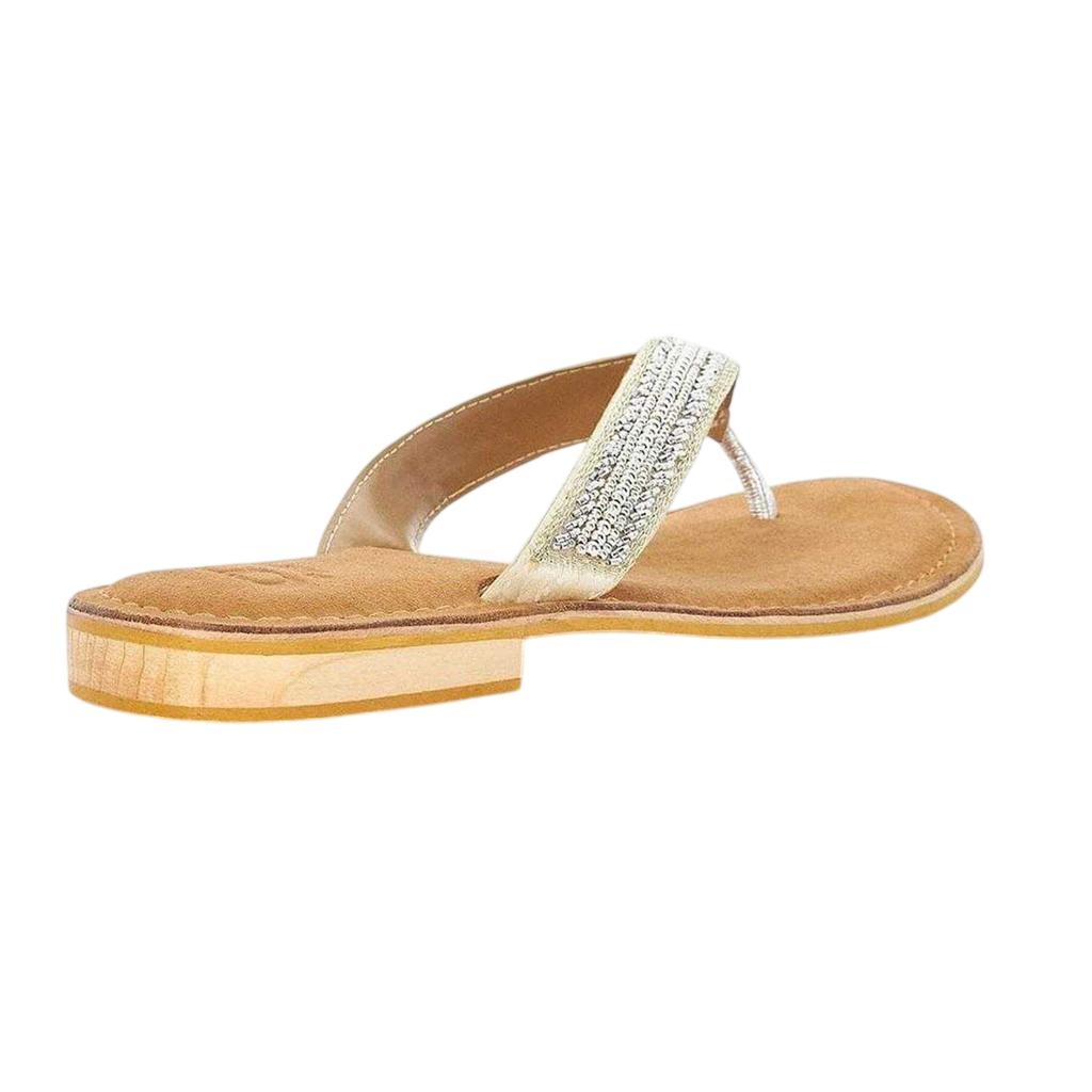 Dune London Damen Labyrinth Beaded Wildleder Sommersandalen
